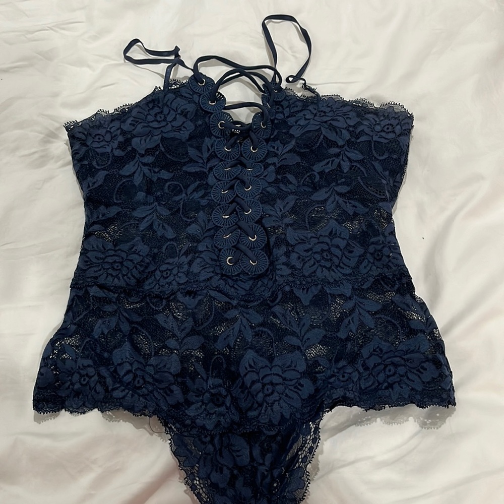 Blue Lace Bodysuit